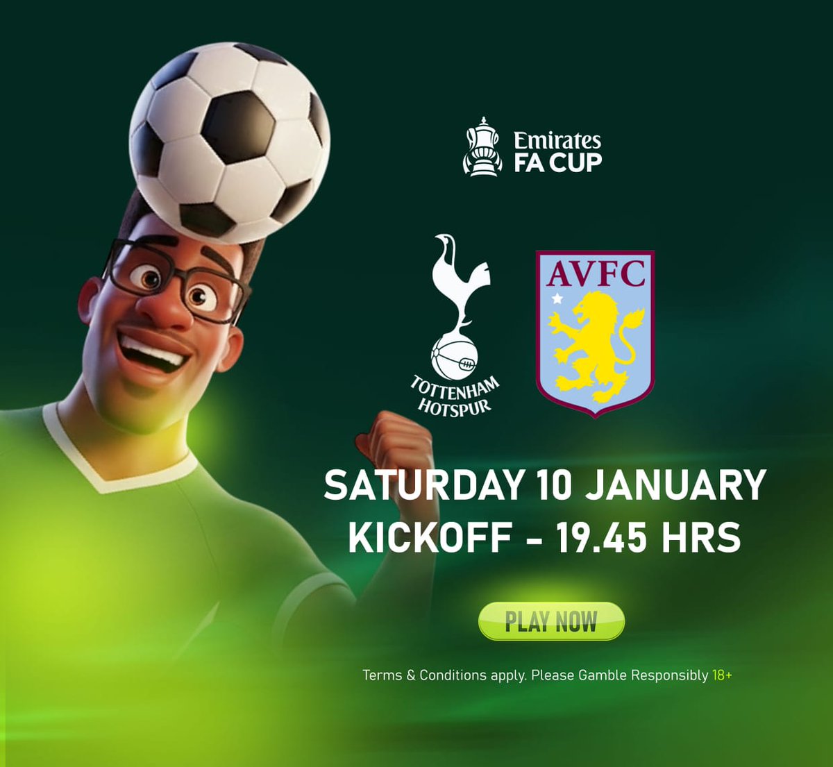 For the TOT vs AV graphic: 
If Tottenham keep a clean sheet in this fixture, ANY 50 customers who comment, retweet/repost/share, like &amp; follow will get a $3 Free Bet
👇👇
vist.ly/4m9z5
#Luckybets
#FeelingLucky