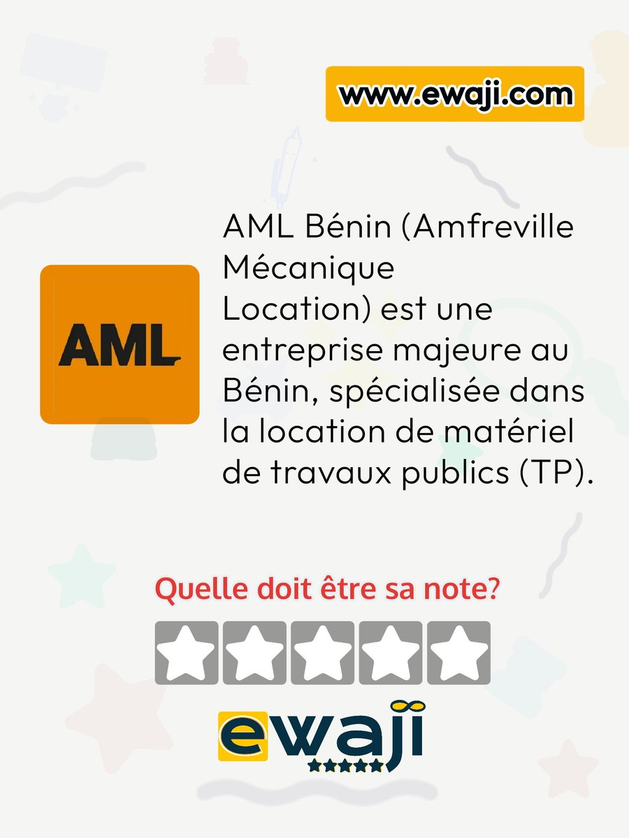 ewaji_com's tweet image. Connaissez-vous AML Bénin ?
ewaji.com/businesses/aml…