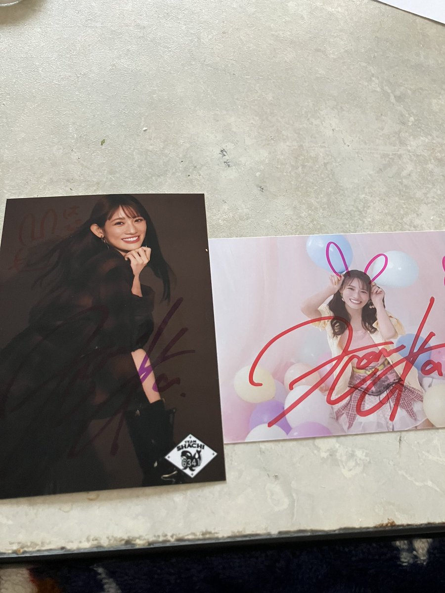 ほーちゃん生誕生写真チェキ当たった！ ありがとう😊 サイン3枚裏コメ