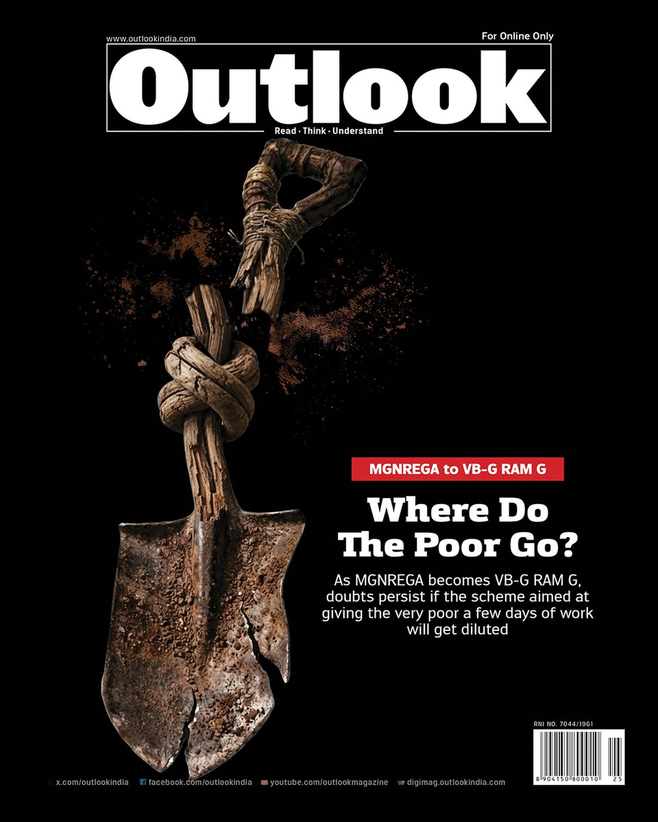 Outlookindia's tweet photo. Md Asghar Khan (@Asghar037) writes. He is a Senior Correspondent from Jharkhand writing about politics, human rights, tribal issues, women issues, and the environment.
Second Cover: Vikas Thakur
Cover: Vikas Thakur
#MGNREGA #VBGRAMG #Workers #WorkerGroups #Jharkhand
Read the full story here: https://t.co/MEnX7SsEl5