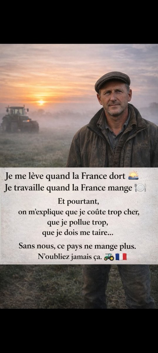 Bonjour la France ,et bonjour à la France profonde. #SoutienTotalAuxAgriculteurs ❤️🇲🇫