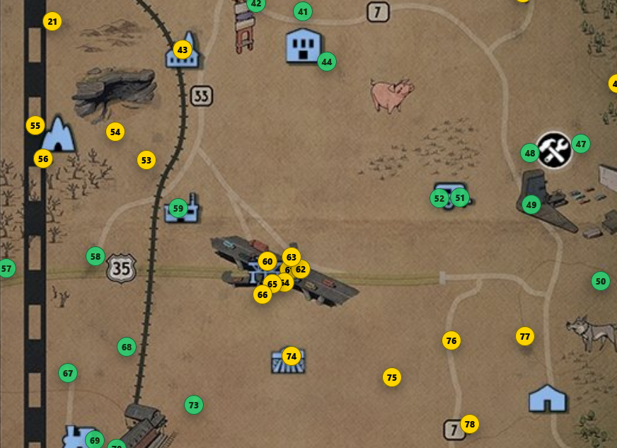 So I made a thing...🧠 

I create a "simple" Abraxodyne Intel Location Tracking Map! An easy way to track your intel cases. It's rough &amp; there are videos under the map to help you locate the intel.

🚨 Enjoy it at: falloutcounter.com/intel/

#Fallout76 #fo76 #fallout