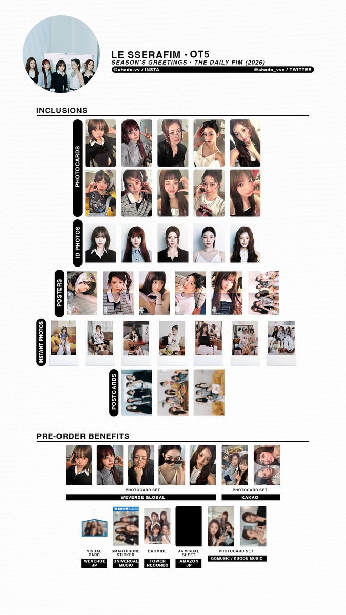 100126- LE SSERAFIM - Season's Greetings 2026 'The Daily Fim