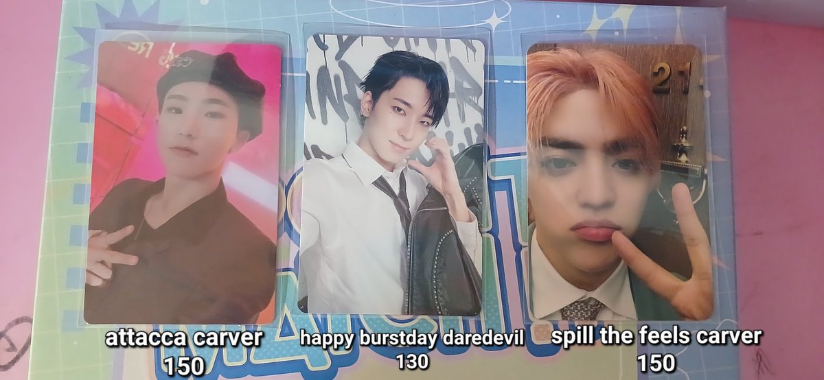carattduuu's tweet photo. Hii im selling my rpc photocard

wts ph
Tingi

— 1 week DOP
— all onhand
— mod : jnt

Maron pa ako iba, maya ko lagay sa comsec

#SEVENTEENJoshuaDkMingyuWonwooCheolJeonghanDinoWooziHoshiVernonSeungkwanJunMinghao https://t.co/jzEcftGDP3