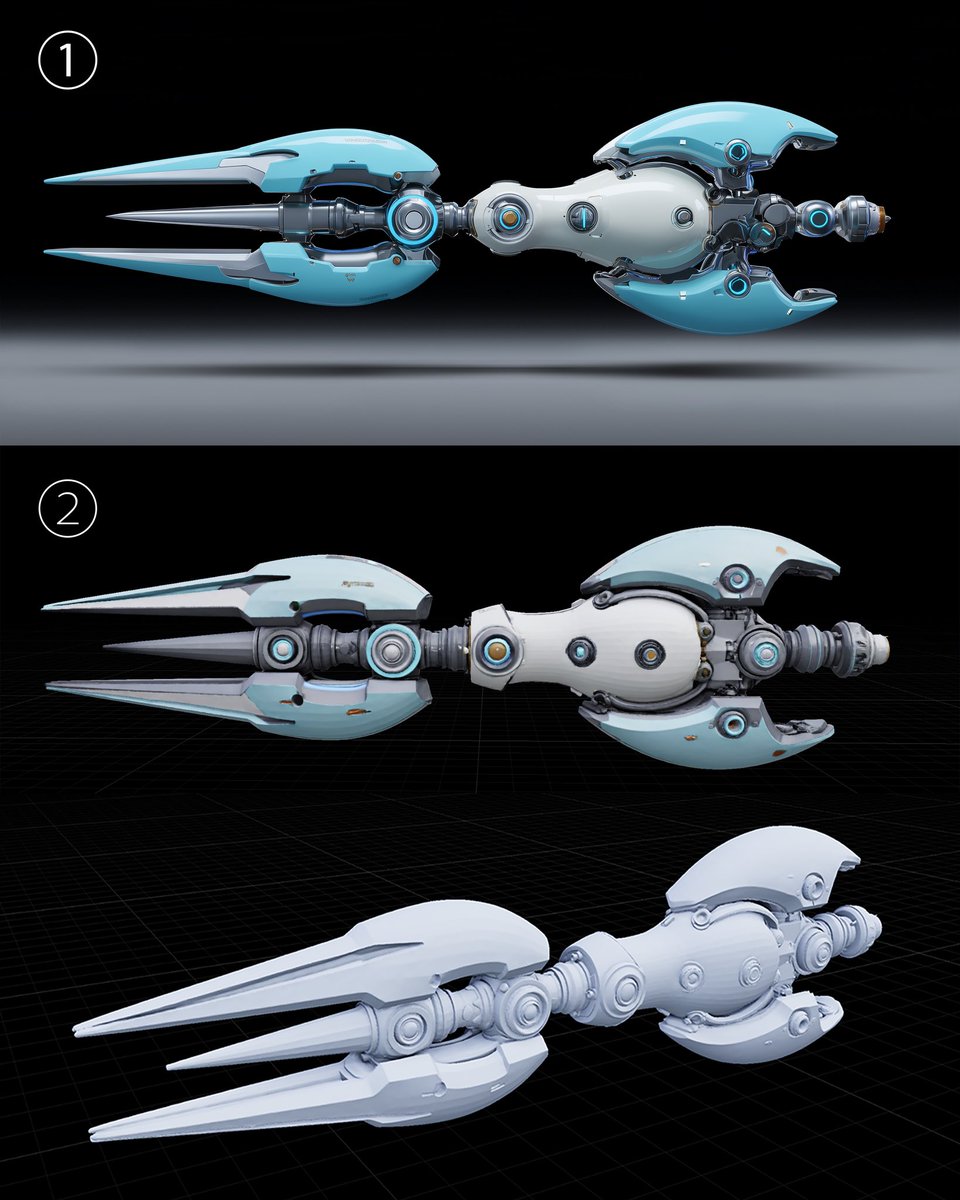 mitsuki_fab's tweet image. 槍型の カッコいい武器つくりたくて...
先端をAI創作プロセスでつくってみた！

① AI画像生成でデザイン #Midjourney
② ①画像でAI立体データ生成 #Hitem3D
③ 色分けしてマルチカラー3Dプリント

フィラメント提供: @Overture3D   #PR