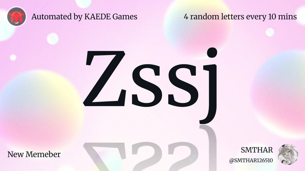 4 random letters every 10 mins tweet media