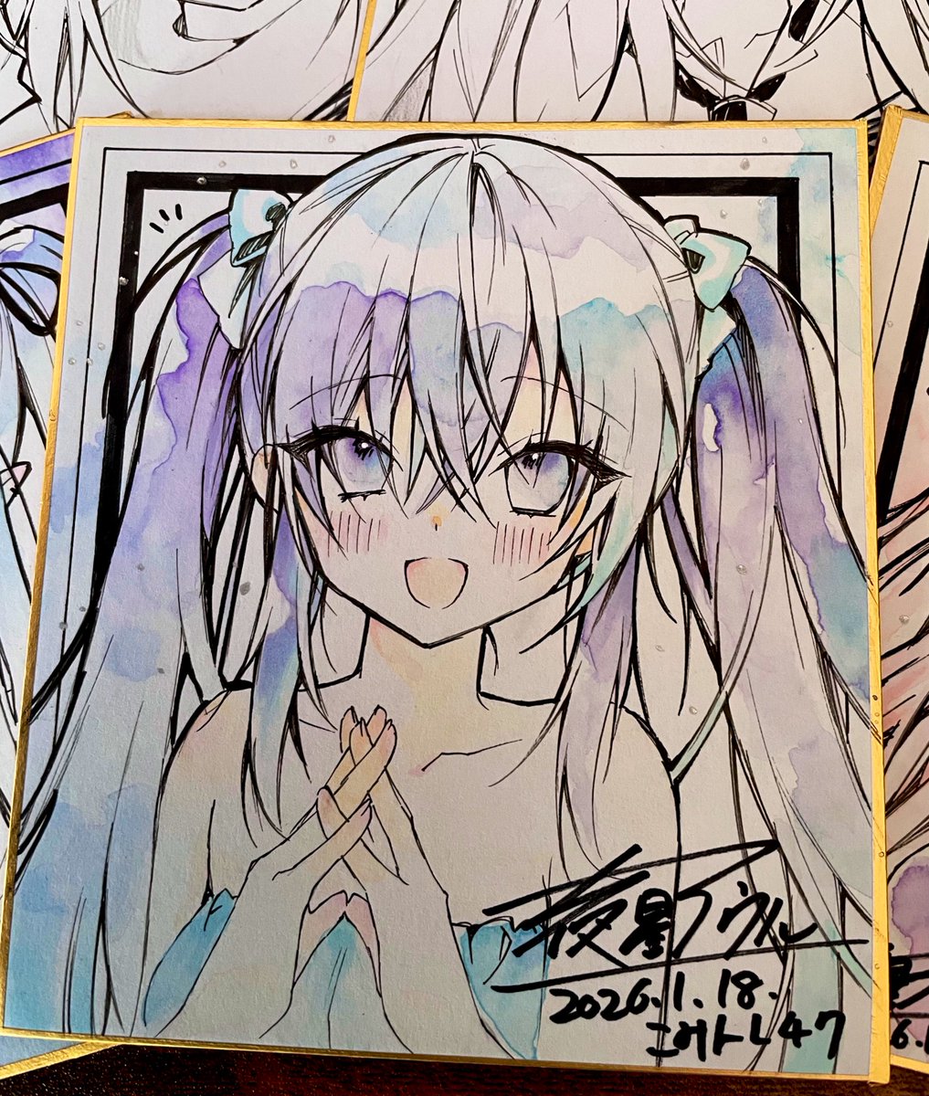 こみトレ用の色紙、進捗✏️
モノクロとカラー両方持っていきます✨

(諸般の事情を鑑みて今後は当選購入者様のお名前必須にします🙇‍♀️ご了承ください🙏🏻) 