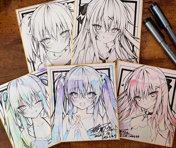 こみトレ用の色紙、進捗✏️
モノクロとカラー両方持っていきます✨

(諸般の事情を鑑みて今後は当選購入者様のお名前必須にします🙇‍♀️ご了承ください🙏🏻) 