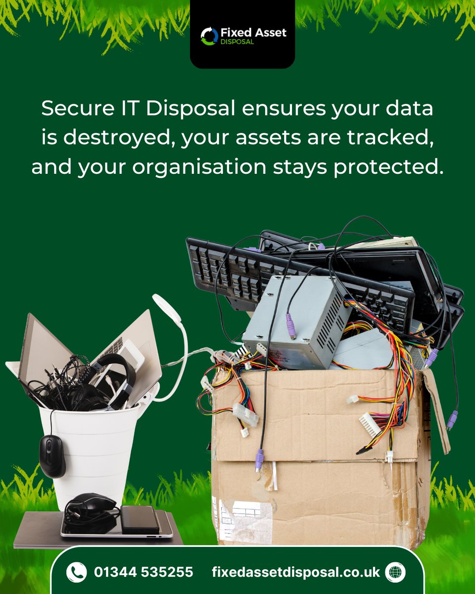 fixedassetd's tweet photo. Your data. Your responsibility. Our guarantee. 🔒
At Fixed Asset Disposal, we ensure every asset is tracked, destroyed, and documented keeping your business fully protected.

#FixedAssetDisposal #SecureITDisposal #DataDestruction #AssetTracking... https://t.co/wYGhFkAXIA https://t.co/Jw8tyXp0ff
