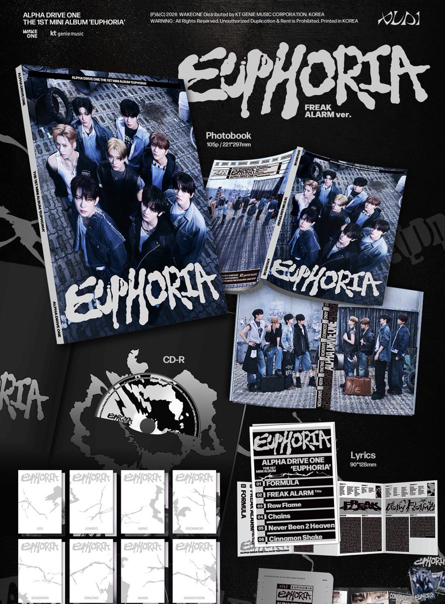 juunss77777's tweet image. #rt + #follow 추첨 4분께 

알파드라이브원 EUPHORIA [FREAK ALARM ver.] 미개봉 앨범 + 아이러브 알디원 핀버튼을 보내드립니다~

당발 1/14
