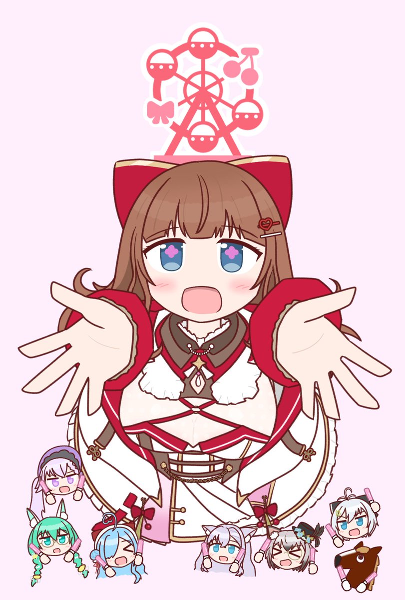 ちえりちゃんにお花送りましたー 真ん中に🐻! お花で見えにくいけど