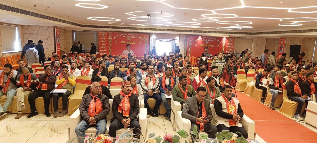 andhra_union's tweet photo. Our General Secretary Com. Udaya Kumar garu addressing the 2nd Triennial Conference of UBEA, Jharkhand State today in Ranchi. https://t.co/xhTxCXRILC