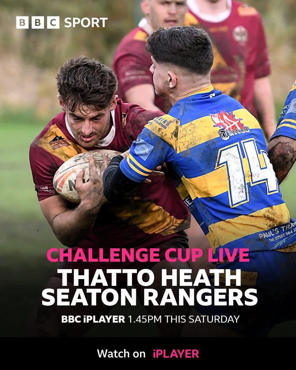 All the best to Cumbria’s only amateur representative in this season’s Challenge Cup <a href="/SeatonRangersRL/">SeatonRangers ARLFC</a> coached by our very own Neil Frazer 

They make the journey to Thatto Heath in a game being streamed by BBC Sport from 1.45pm ahead of a 2pm kick off. 

All the best from all in
