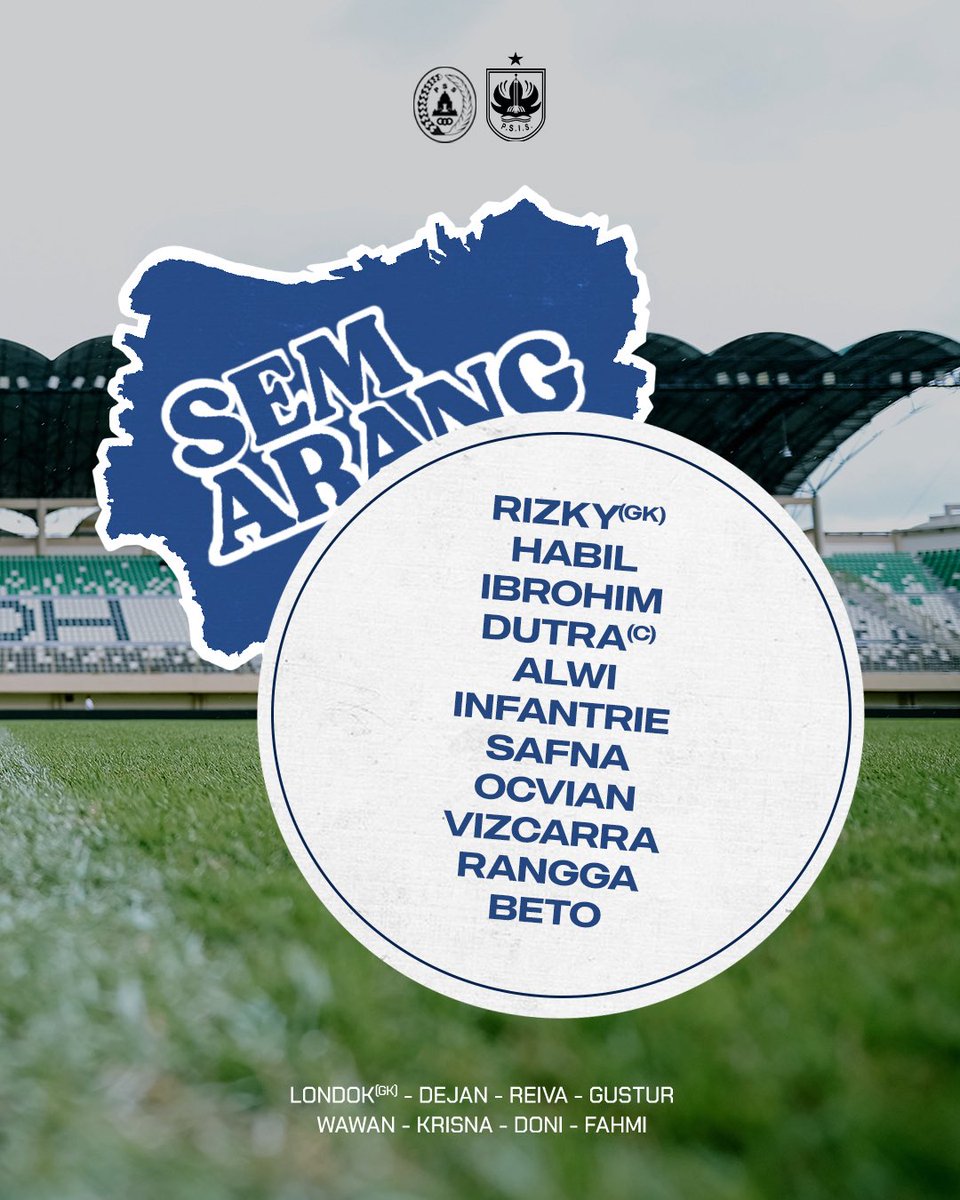psisfcofficial's tweet photo. Starting eleven PSIS Semarang hari ini ⚪️🔵 https://t.co/8WxgrJZDaD