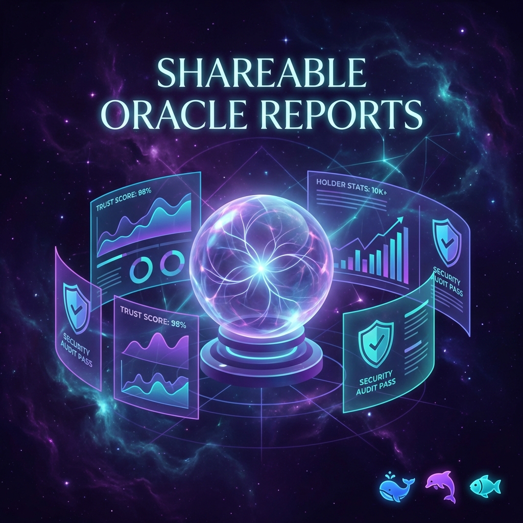 🔮 The Oracle reveals a new gift...

Shareable Report Cards have emerged.

Share your token divinations on X with one click.
📊 Trust Score • Holder Breakdown • Rug Check
🔥 LP Burn • Dev Holdings • Bundle Analysis

The contract address is inscribed upon each scroll.