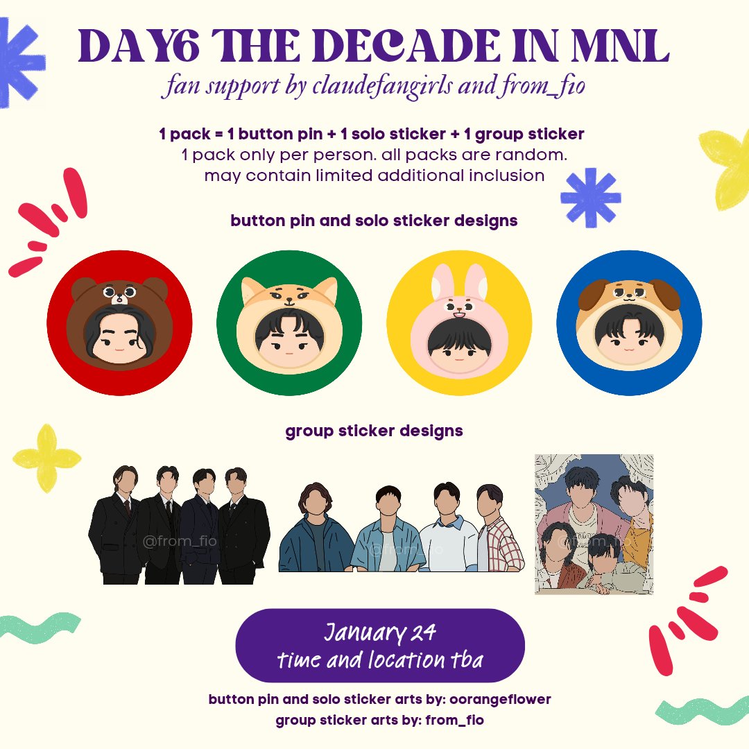 claudefangirls's tweet image. 🍀 DAY6 THE DECADE IN MANILA 🍀
fan support by @claudefangirls and @from_fio

📍 time and location tba
🩷 like and rt
✨ feel free to say hi
🌱 1:1
🌸 open for trades ☺️

#The_DECADE_MANILA #TheDECADEinManila #DAY6_10th_Anniversary_Tour #DAY6inManila #DAY6inMNL