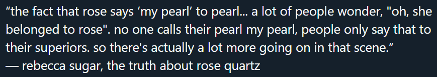fridayicecream's tweet photo. @LUvvUcy rebecca sugar said all this + literally the canon dialogue just for everyone to think pearl just has a batshit unrequited crush because rose can also kiss other people... its so over https://t.co/HyUgzWGd5n