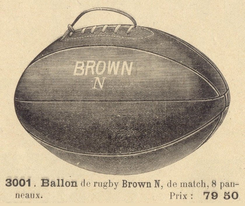 Pour être un spécialiste du cycle, après la SPORT (4 joues) et la GORDON (6 joues) de 1913. Une <a href="/BECHIGUES/">BECHIGUES</a> centenaire de 1926 à 8 joues avec la BROWN N pour Les "Établissements Louis Messner" 🇫🇷. #OldLeatherRugbyBall #Beuchigue #Gonfle #Cuir #Vieuxballons #Pelotasdecuero