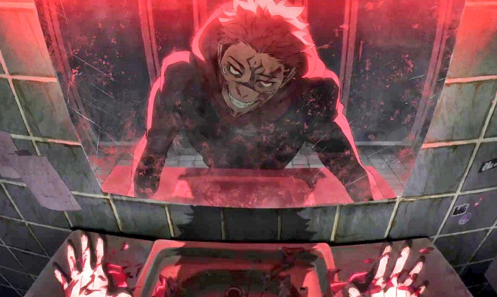 daburakuna's tweet image. so many amazing redraws of this frame, but when am i gonna see someone make a TF sukuna version of this?