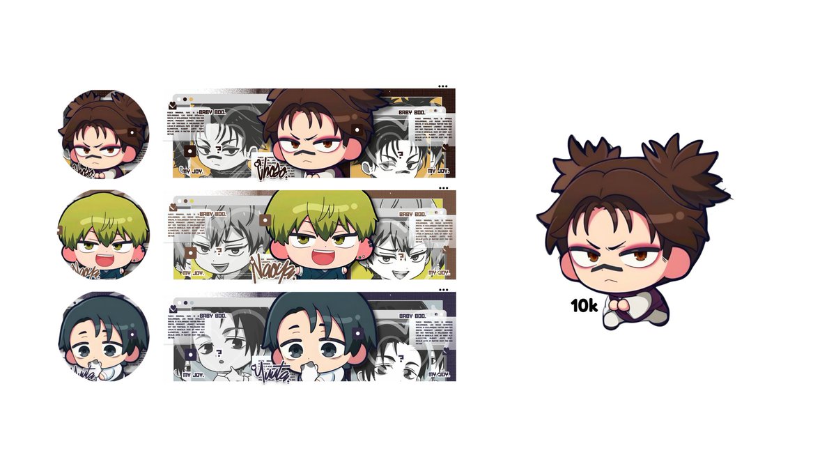 salno's tweet image. HELP TT. 

Layout anime 2D JJK Jujutsu Kaisen Naoya, Choso n Yuuta 10k QRIS. 

#zonauang