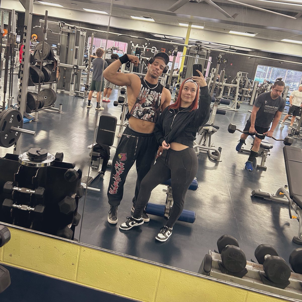Love working out with her. Good luck trying to keep up with her on glute exercises..