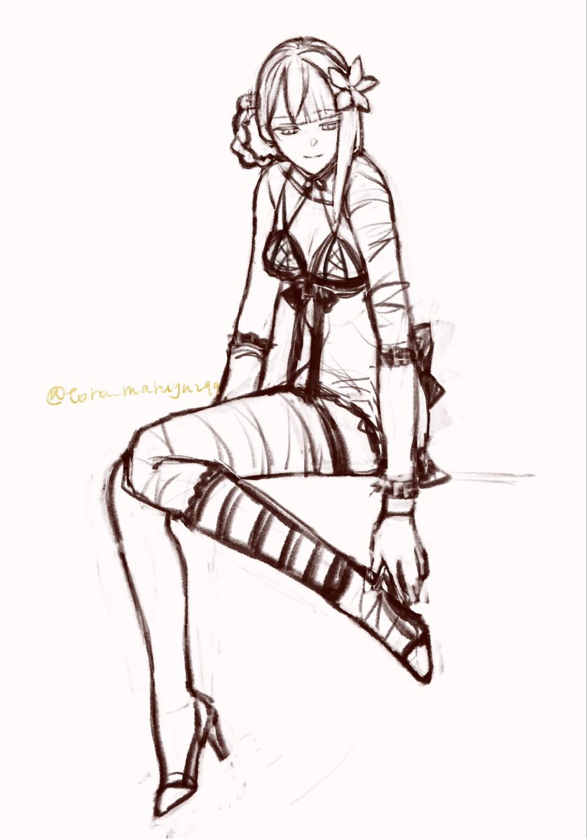 tora_maruya299's tweet image. 30分くらいで描く練習