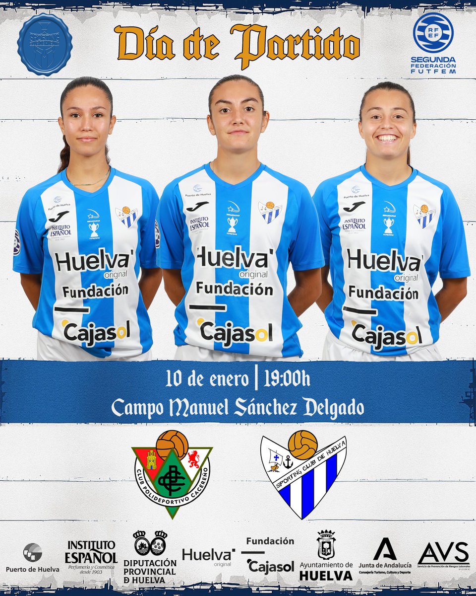 🛡️⚔️ DÍA DE PARTIDO

Arrancamos la segunda vuelta y el año con un nuevo reto fuera de casa, con la ilusión de seguir creciendo y compitiendo al máximo.

🆚 <a href="/CacerenoFem/">Cacereño Femenino</a> Atlético
🕛 19:00 h
🏟️ Campo Manuel Sánchez Delgado

💪💙 ¡Vamos, espartanas!