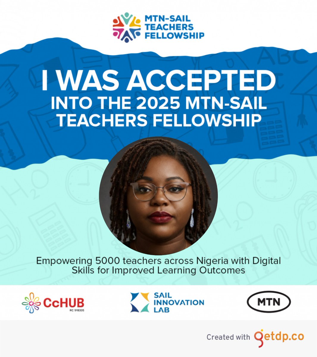 Dee_dulcet's tweet photo. I’ve been selected for the MTN-SAIL Teachers’ Fellowship
 I’m ready to level up my digital teaching skills and bring 21st-century innovation to my classroom. 
Huge thanks to @MTNFoundation , @TokunboAbiru , @sailnigeria , @Cc_HUB and @MTNNG for this great opportunity. 
#MTN_STF https://t.co/YINC2uwVIQ