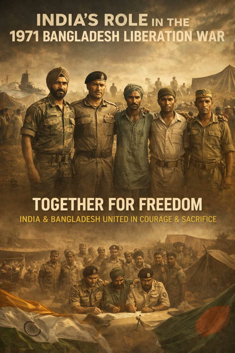 India’s intelligence support provided critical information to the Mukti Bahini, enabling successful operations against the Pakistan Army and ensuring strategic victories. #EastPakistanToBangladesh #MujibFreedomStruggle #PakistanArmyCrime #IndiaForBangladesh #BBB26 #WorldHindiDay