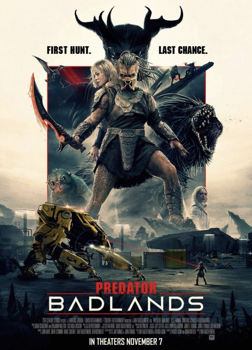 zapi's tweet image. Menudo sorpreson #PredatorBadlands 
El diseño del planeta es una locura absoluta: hostil, creativo y lleno de personalidad. Además se permite un humor muy fan que funciona de maravilla. Violenta, salvaje, divertida y muy consciente de su legado. 
Así SÍ.