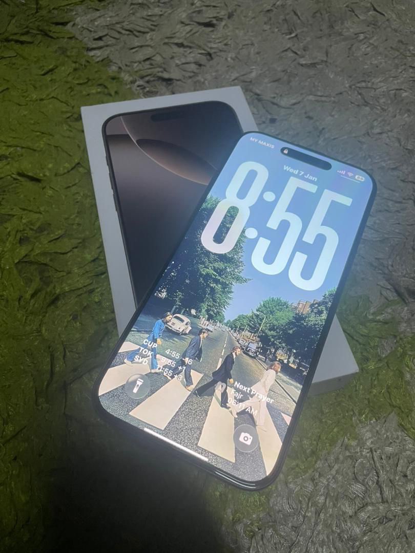 sancores's tweet photo. hi help me rt (: 

#WTS iPhone 16 Pro Max 256gb 
Dessert Titanium 
Battery Health 89%
RM3,700 (negotiable) 

based Kelantan only. 
DM if interested, hehe tysm <3 https://t.co/bzPxNWpeYP