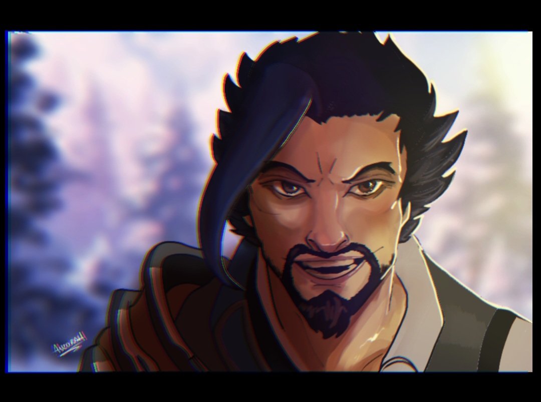 _Anzorah_'s tweet photo. I drew #HanzoShimada for my bestie :D. Also trying to improve my coloring 😭 https://t.co/Ox0T17d3sN