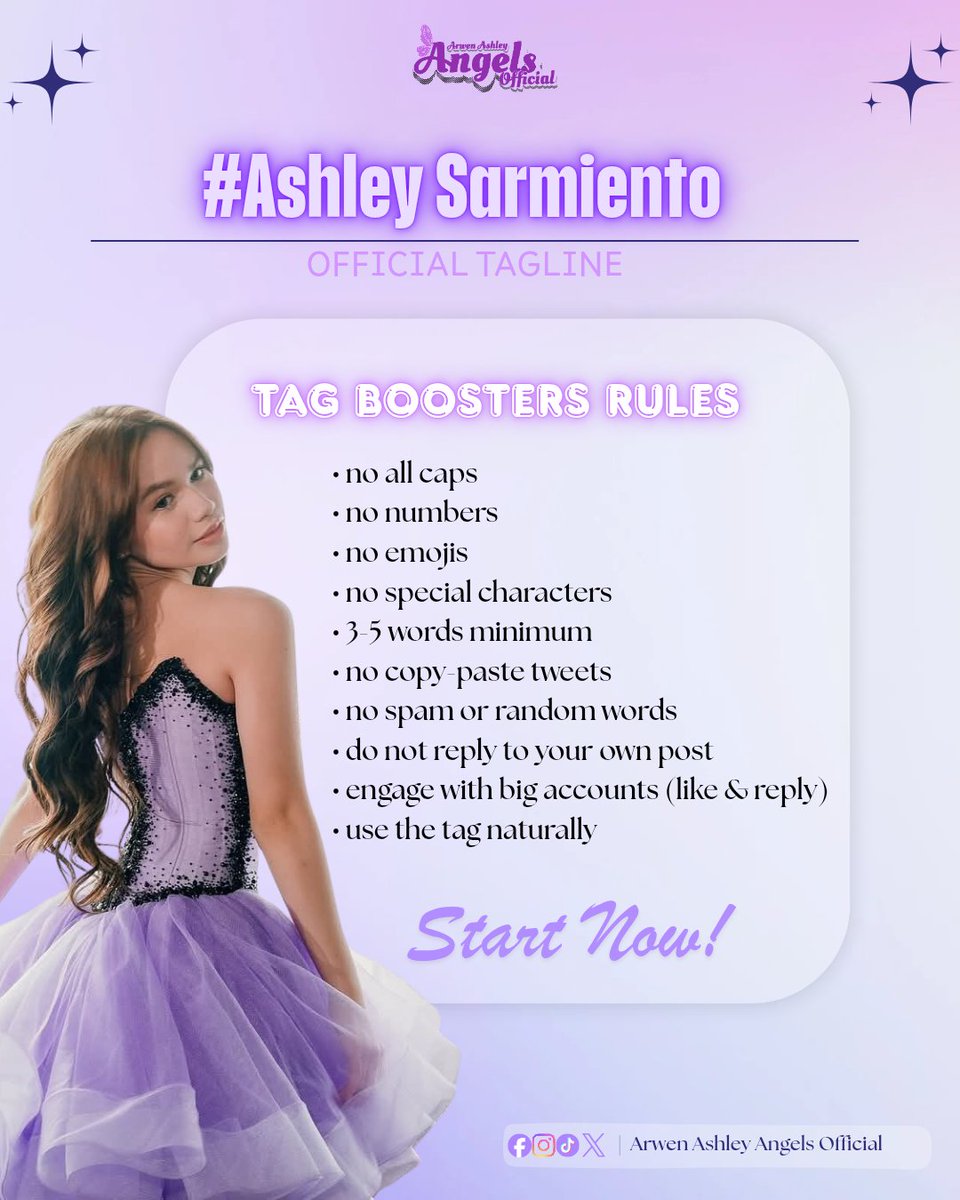 ArwenAngels's tweet photo. Good evening Angels! Another trending party for us, join us now!
Comment "Happiness with Ashley" together with our official tagline "#AshleySarmiento"
REPLY - RETWEET - REQUOTE
#AshleySarmiento | #ArwenAshleyAngelsOfficial | #teamangels | #aaaofc https://t.co/9d395dsKdS