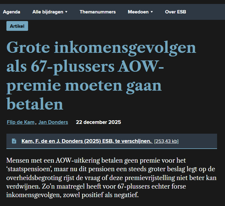Eerst beloven dat de AOW heilig is, daarna 67-plussers AOW-premie laten betalen omdat het staatsbudget kraakt. Ondertussen zijn miljarden voor NAVO, Oekraïne en asiel onbeperkt beschikbaar. Solidariteit werkt blijkbaar maar één kant op.

esb.nu/grote-inkomens…