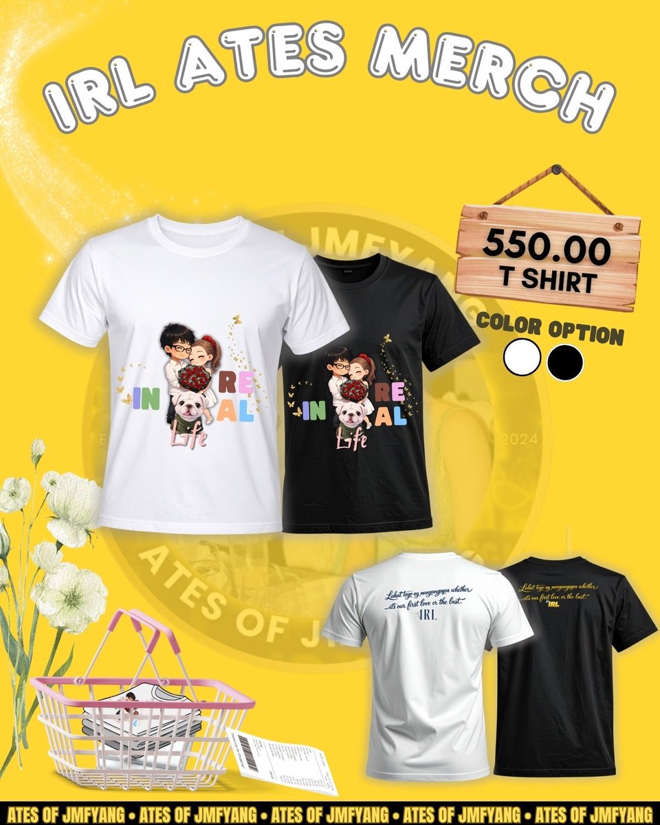 AtesOfJMFyang's tweet photo. IRL ATE'S MERCH LAUNCH 🍃✨️

The Ate's of JMFyang are officially launching our very first merchandise line in support of JMFyang’s upcoming movie, In Real Life (IRL) 🎬

Every purchase is made with love and purpose —100% of the sales proceeds will go directly to the Ate's of JMFyang Block Screening for In Real Life (IRL)

This is more than merch. This is fandom unity, support, and love for JMFyang on and off screen. 

🛒 ORDER NOW!
👉 Sign up via our Google Form or DM us to place your order:
🔗https://t.co/E9l0dBefVk

Thank you for supporting, sharing, and standing with us as we continue to show up for JMFyang’s journey. Let’s make IRL unforgettable. 🤩

All for JMFYANG always in all ways. 💛