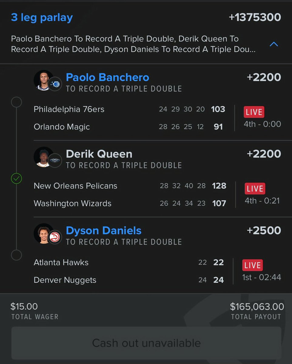 Still don't know if Dyson Daniels Recorded a triple double, can't access my fanduel rn.