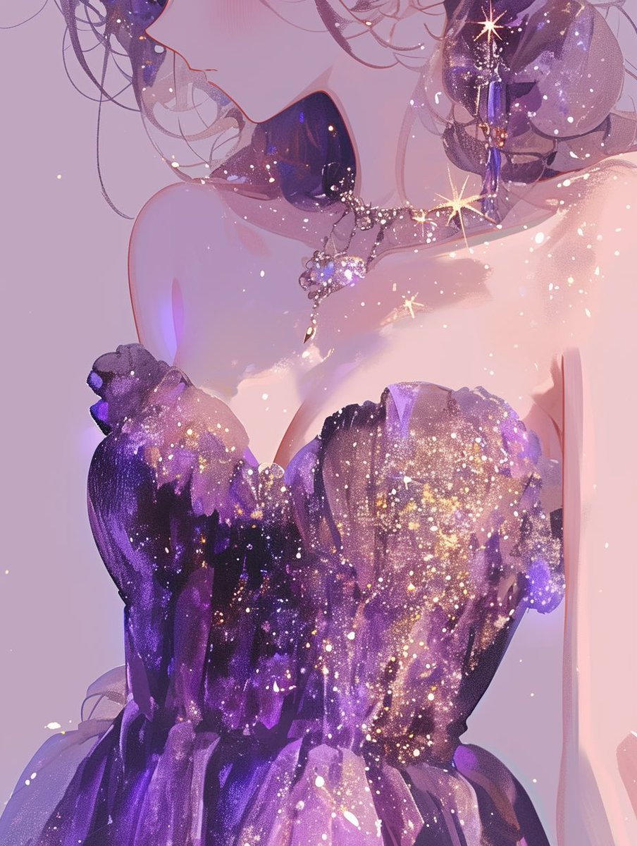 紫色のドレス 💜

何枚目好きですか！？🫶🏻️︎
私は2枚目の首のリボンがお気に入り！

#AIイラスト 
#フリーイラスト #フリーアイコン 

↪︎ フォロー + イイネ 使用〇