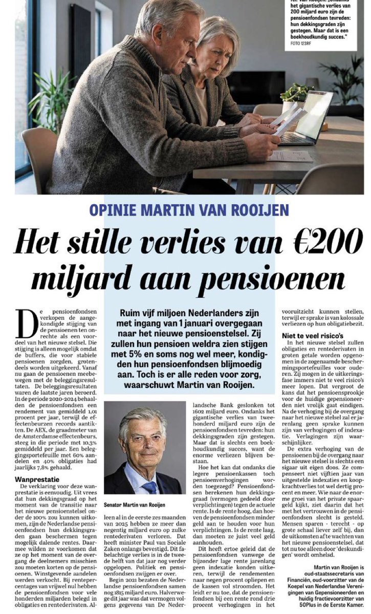 Voordat u het vergeet. 200-miljard verlies en niemand wordt daarvoor op het matje geroepen? Dit komt door mismanagement, niet door de markt. Onbegrijpelijk.