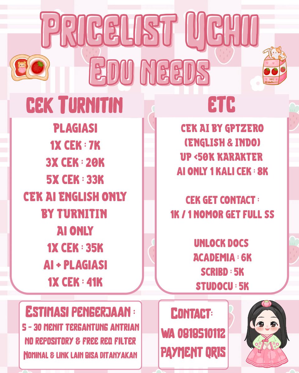 lqebat's tweet image. haii bes aku sell apipi prem and edu need yaaa, robak pun adeee tanya price ajaa yuk fast respon order ke wa ya 🤍

order n testi here : msha.ke/uchiistore