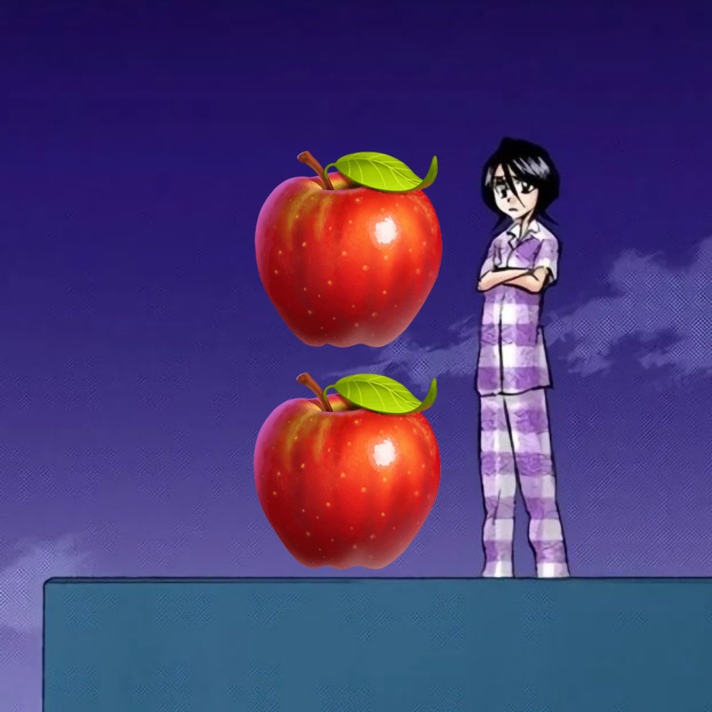 bandtbvl's tweet image. two apples tall