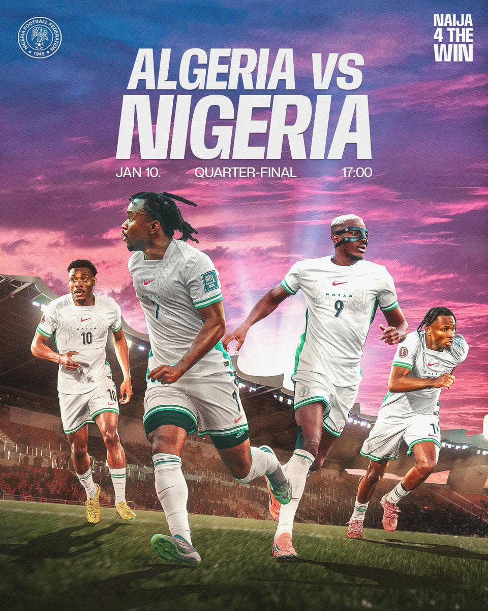 NGSuperEagles's tweet image. 𝗔𝗹𝗴𝗲𝗿𝗶𝗮 v 𝗡𝗶𝗴𝗲𝗿𝗶𝗮
The time is now.

#ALGNGA #Naija4TheWin