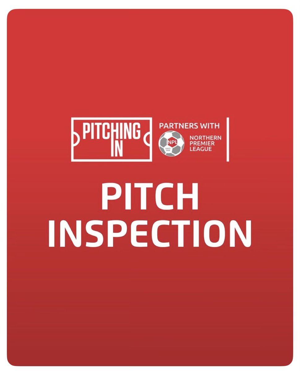 11am pitch inspection ahead of our game away at <a href="/WittonAlbion/">Witton Albion Football Club</a>…Soon as we have word we shall let folks know the outcome…⚽️