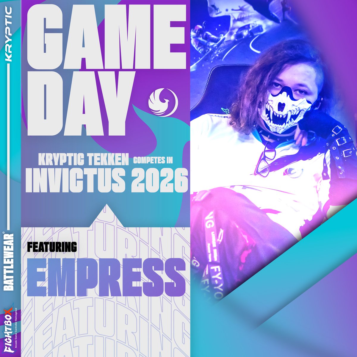 . <a href="/KeebeOmega/">KRYP | KeebeOmega</a> and <a href="/EmpressFGC/">KRYP | Empress</a> are competing at the TEKKEN 8 EMEA Official Major Invictus 2026 (Day 1)!

Wish them luck and catch the action live: twitch.tv/gamesparadisee…

Follow <a href="/GamesParadiseE/">GamesParadiseEsports</a> for updates.

#BleedPurple🟣 #Tekken8 #Invictus2026 #FGC