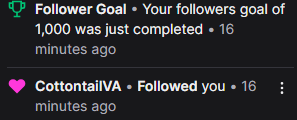 lil_serpentina's tweet photo. First stream of the year was super fun and...
huh?!
 @CottontailVA ?! sdiefjlskdjfseiwse
omg thank you so much for the follow oshi (and 2nd heart attack) I love you and look up to you so much https://t.co/wbi1dx5Loc