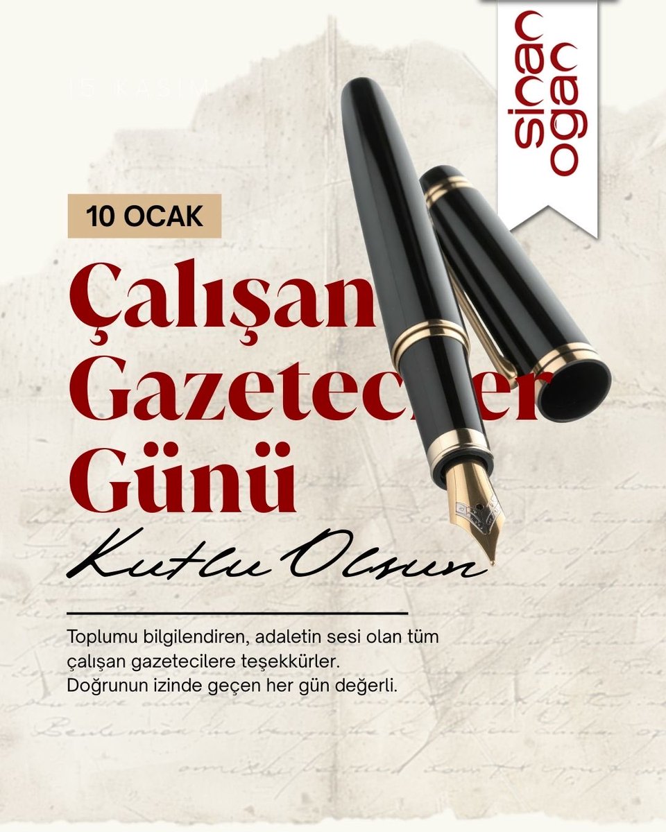 İftira atmayan, kalemini satmayan, siyasi görüşlerinin esiri olmadan gazetecilik etik ve ahlakını koruyan; linç kültürüne teslim olmadan gerçeğin peşinde yürüyen tüm gazetecilerin 10 Ocak Gazeteciler Günü kutlu olsun.