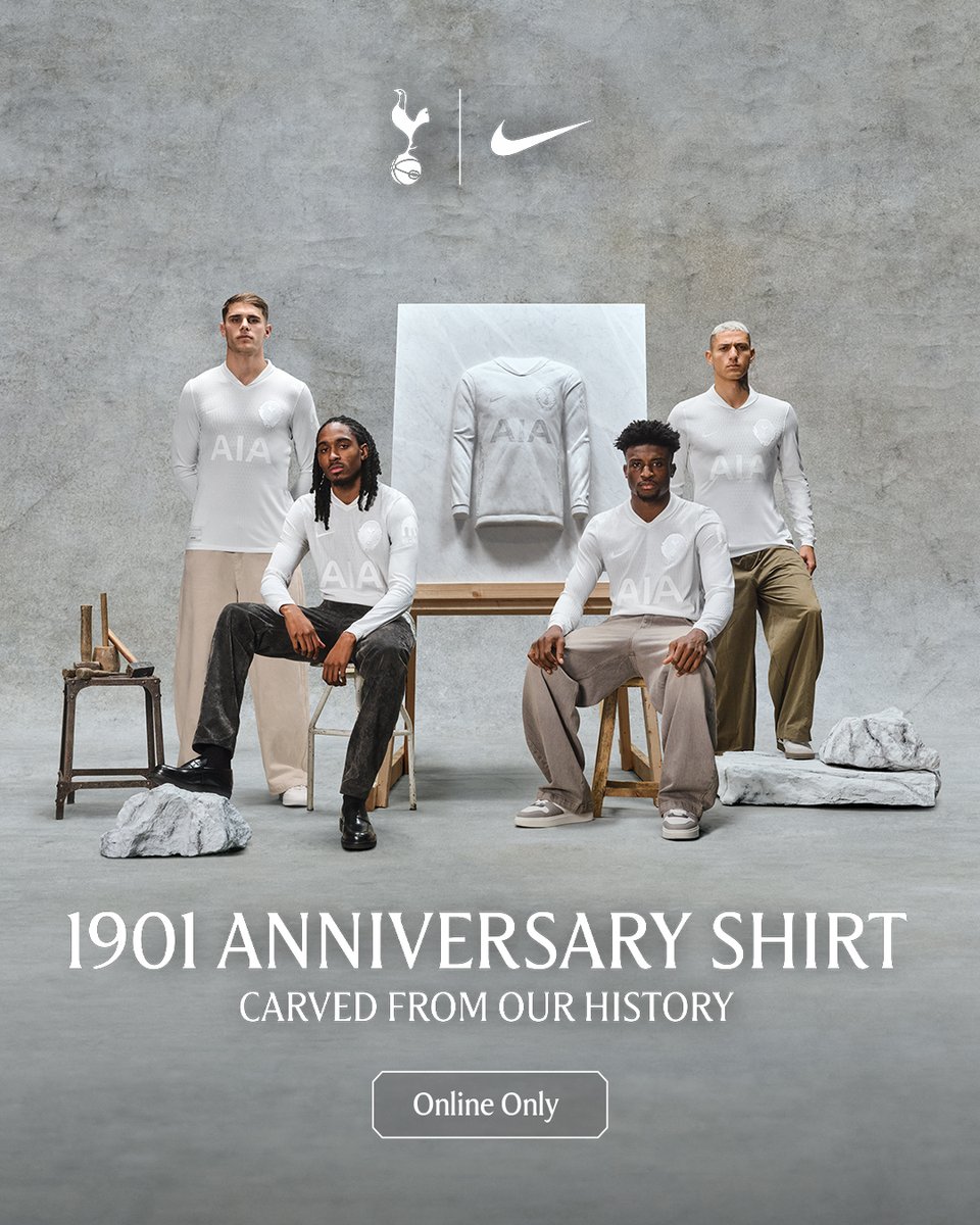 SpursOfficial's tweet image. A celebration of our past, made for today. 💫

Shop the special-edition 1901 Anniversary shirt now 👕 thfc.pro/49zEeMs