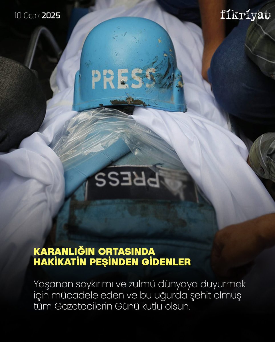 Soykırımı canları pahasına dünyaya duyuran gazeteci kardeşlerimize…🌹