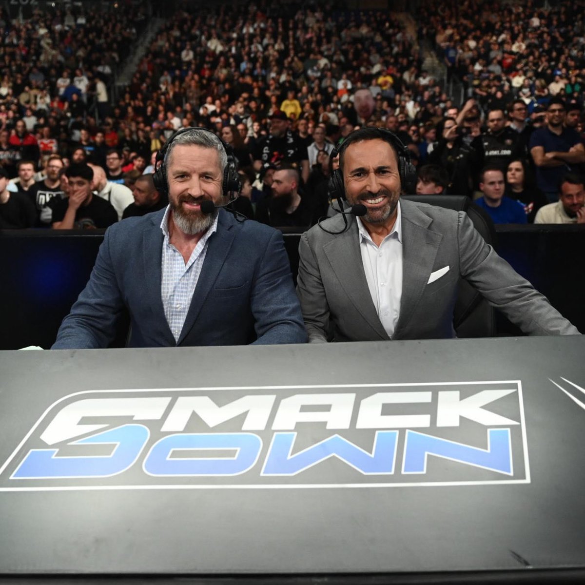 StuBennett's tweet image. Epic night on #Smackdown in Berlin 🇩🇪 alongside big @JoeTessESPN. It’s good to be back on Blue 💪🏻