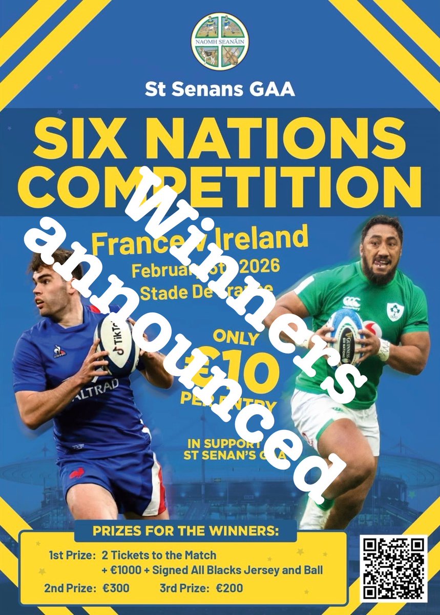6 Nation Competition Winners
Get all the latest news on the St Senans GAA app member.clubspot.app/club/st-senans…