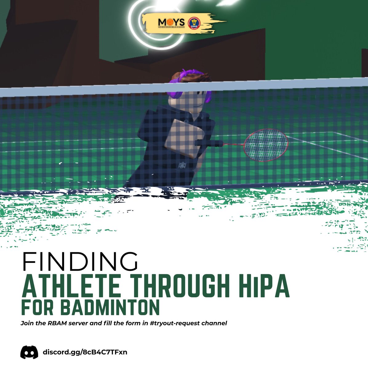 RBAM kini membuka pencarian dan pengambilan atlet berprestasi tinggi (HiPA) untuk mewakili negara 🏸🌐